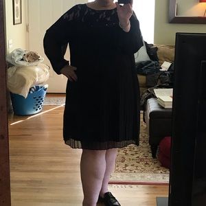 Sexy knee length black dress